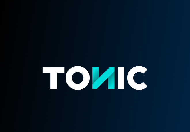 Logo on colored background