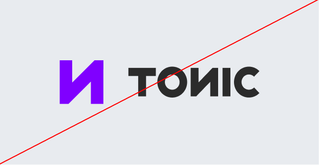 Image of brand logo incorrectly colored